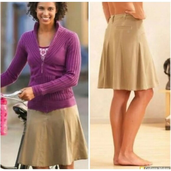 Athleta Whatever Skirt Skort in Khaki Tan Athletic A-Line Women's Size 8 - Picture 9 of 9